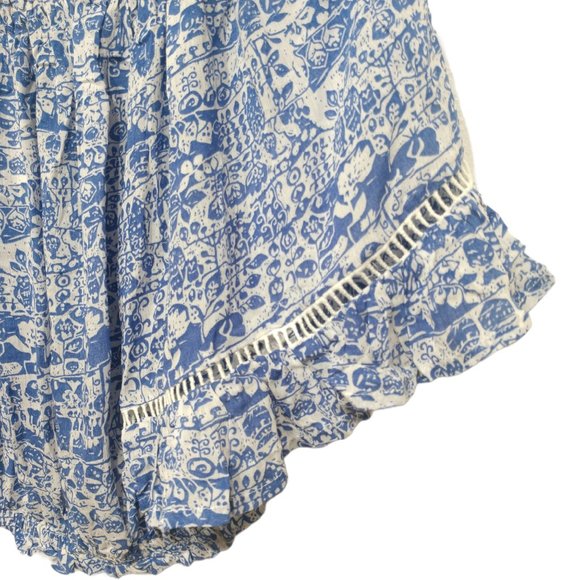 Eye of the Needle Paisley Ruffle Crop Top - Size S - Picture 5 of 9